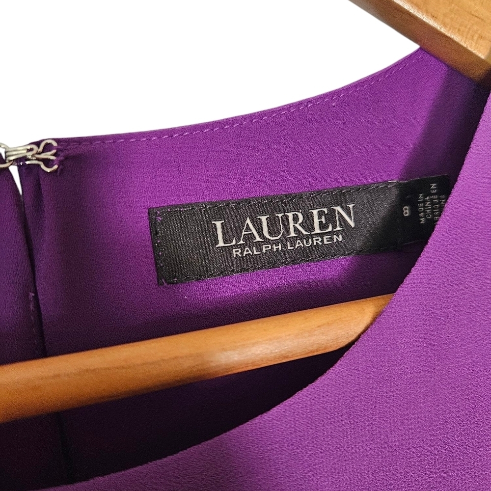Ralph Lauren Black Label Georgette Tiered Shift Dress size 8 - Picture 4 of 7